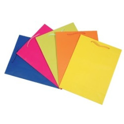 Beschichtete Papiertragetaschen farbig matt