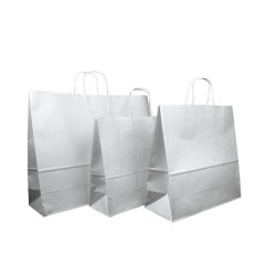 Taschen weiß aus Kraftpapier