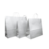 Taschen weiß aus Kraftpapier