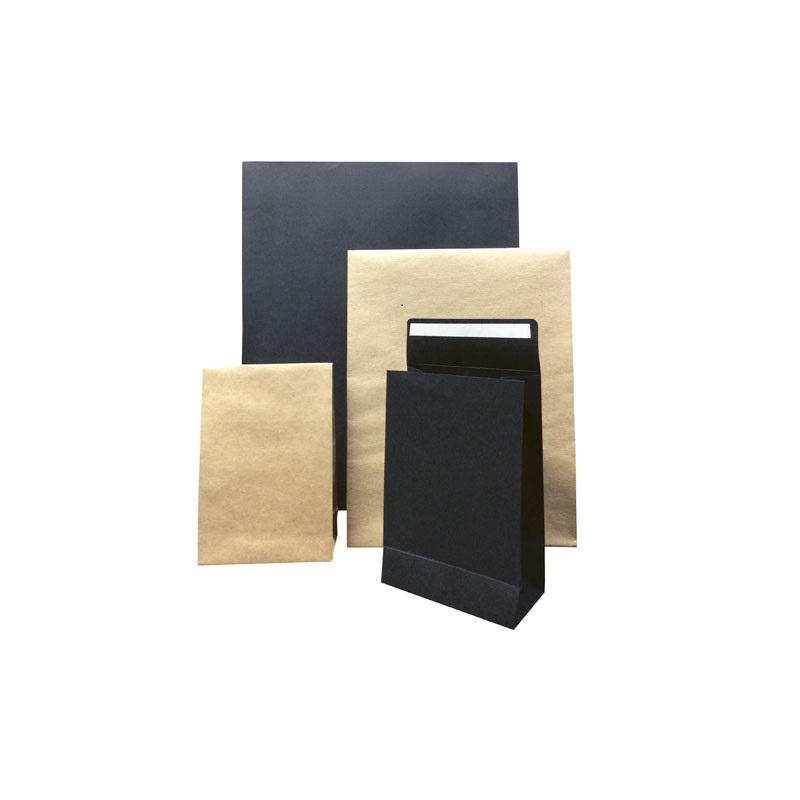 Geschenkbeutel in kraft und schwarz